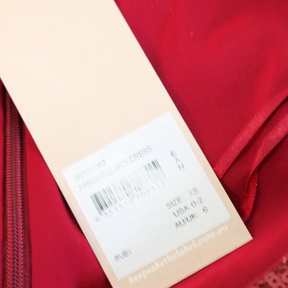 NWT Keepsake Farewell Ruby Sequin Midi Dress - Picture 6 of 11